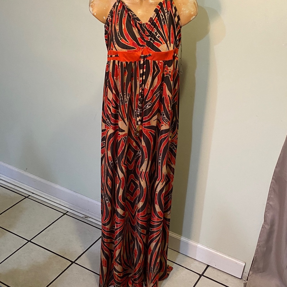 Apple Bottoms Red and Black Maxi Dress